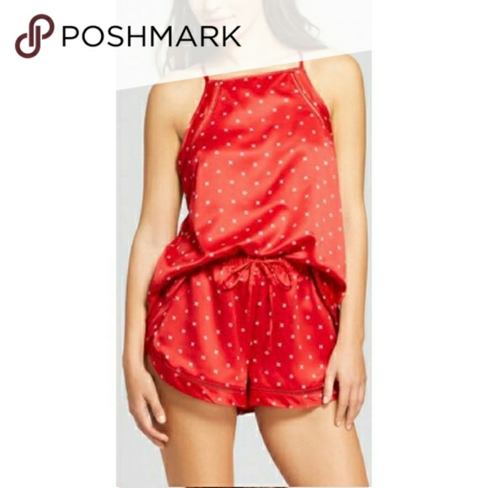 Gilligan & o'malley satin cami & short pajama set